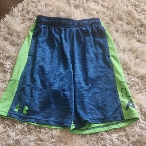 Under Armour Navy and Lime Green Shorts